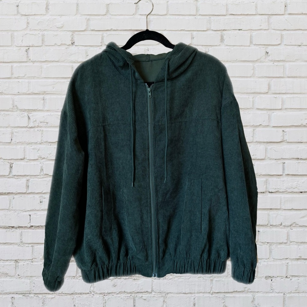 Dark Green Hooded Jacket